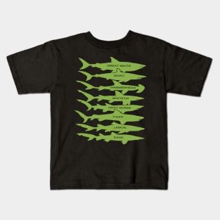 Shark Types Kids T-Shirt